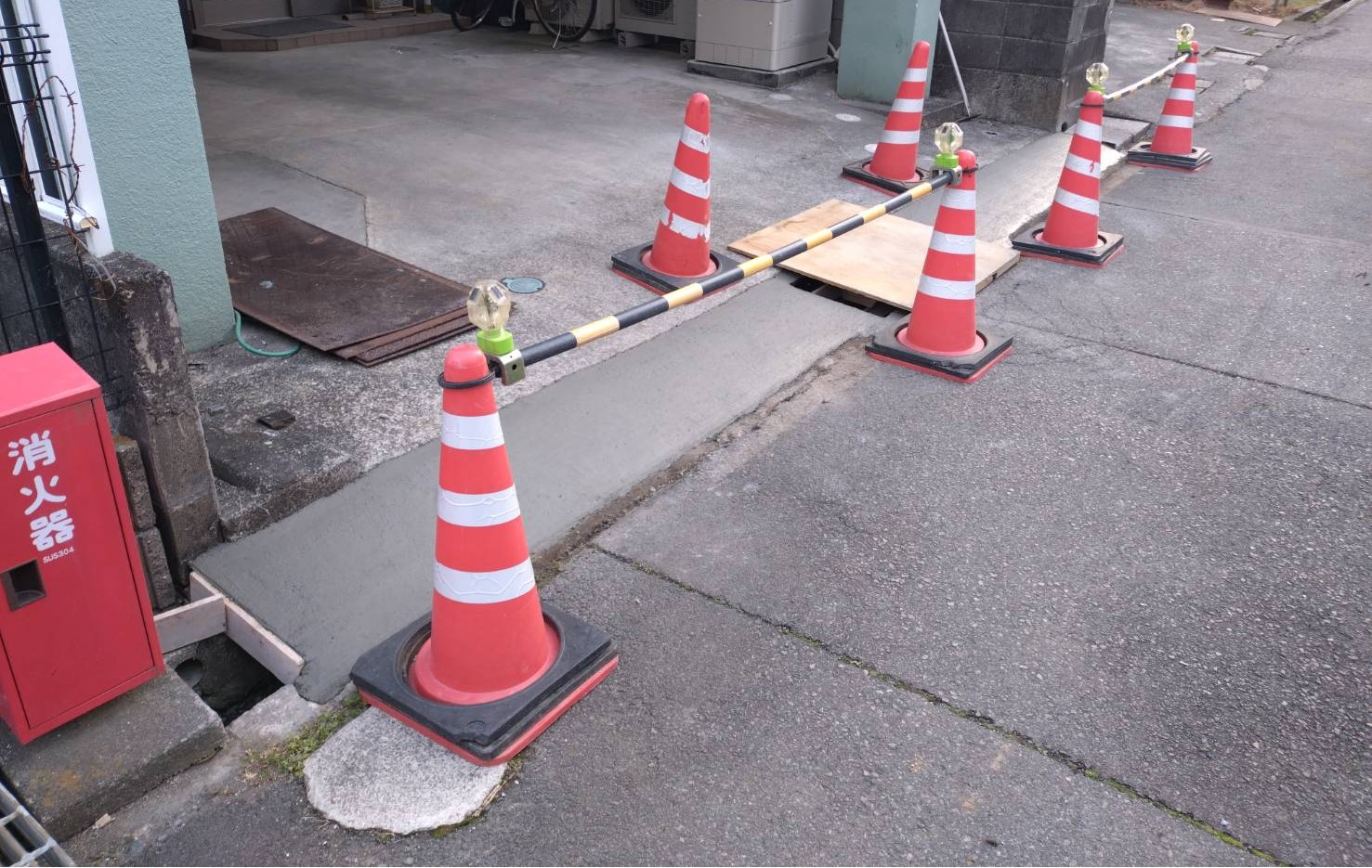 コンクリ乾燥中